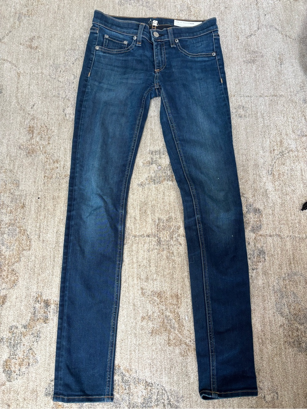 rag & bone Women's Dark Indigo Skinny Jeans